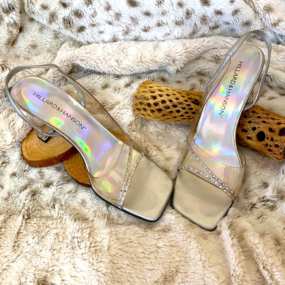 HILLARD & HANSON SLIP ON HIGH HEELS